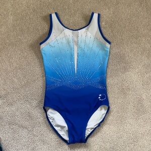 Blue Ombre Little Stars Gymnastics Leotard